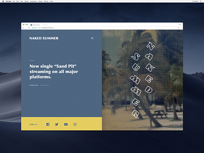 Website pitch for my friends band, Naked Summer.