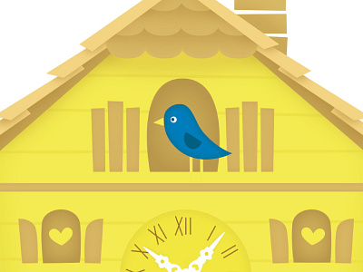 Byrd House Market Poster cuckoo clock cute farmers market poster put a bird on it student