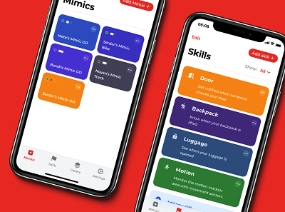 Smart Mimic - Tabs illustration innovative mimic redesign security security app sensor shortcuts skills smart smarthome ui user experience user interface ux