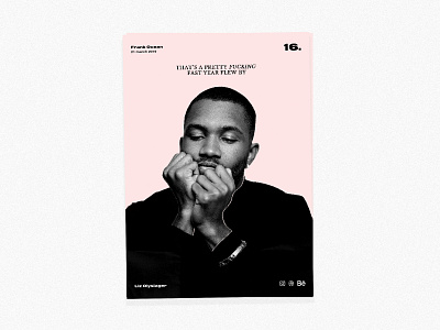 Poster day 16 - Frank Ocean a poster a day artist frank frank ocean music musician ocean poster poster series
