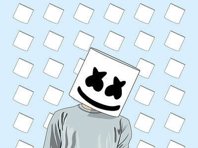 Marshmello design illustration vector vector art