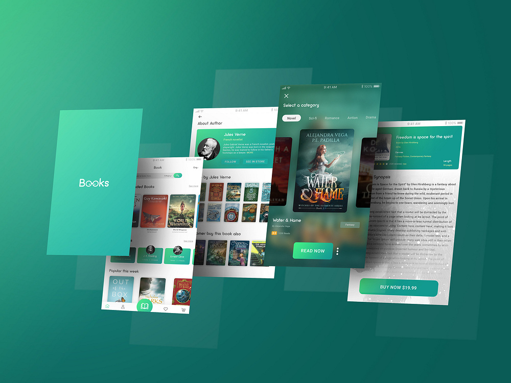 Online Book Reader by AhesanAli on Dribbble