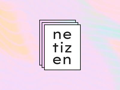 Netizen storefront theme branding branding brutalist logo logo design modern netizen retro squiggles