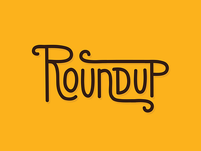 Roundup Event Logo lettering logo rope shadow