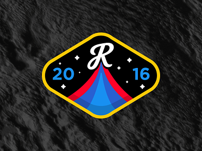 2016 Space Patch flames logo patch retro space stars