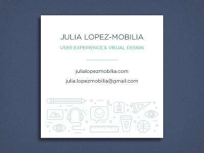 Business Card Front Design brand cats chunky code coffee emoji icons illustration lines pizza teal type