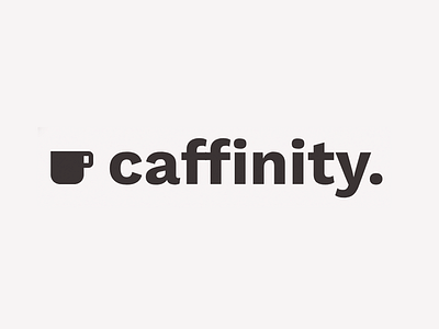 Caffinity Logo app brand cafe coffee logo site vector web work