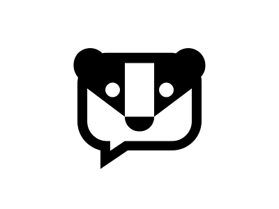 badger app brand branding chat design icon illustration logo message minimal vector