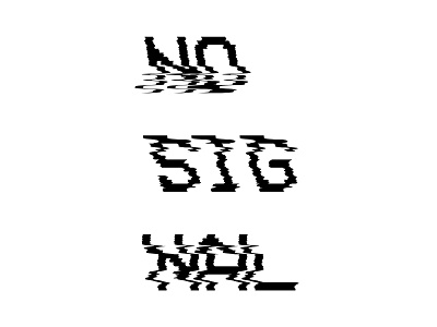 no signal design minimal typography vector