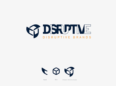 Disruptive Brands amazon bold box brand brand guide brand guidelines branding clean delivery delivery service disruptive icon logo logo and branding negative space logo