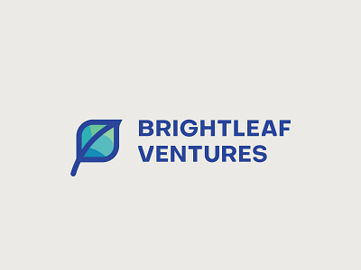 Brightleaf Venture - Leaf Logo bold branding brightleaf clean design icon leaf logo simple venture capital