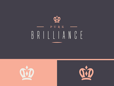 Pure Brilliance - Penguin + Crown bold branding clean conceptual crown diamonds jewelry logo penguin