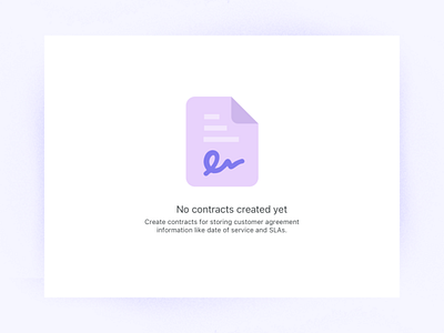 SLAs and Contracts Empty State design empty state flat icon illustration sla vector