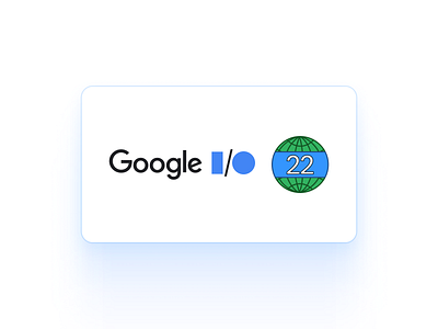 IO2022 News Emblem blue branding design figma flat google google io 2022 illustration io 2022 layout logo news vector