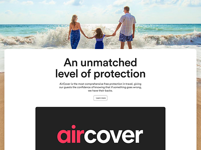 AirCover airbnb aircover apartment branding design flat insurance layout level protection rental rooms stay travel ui unmatched ux world
