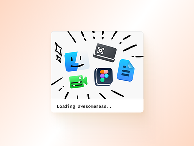 Loading Awesomeness apple branding command design docs figma finder icon illustration logo mac macos voip