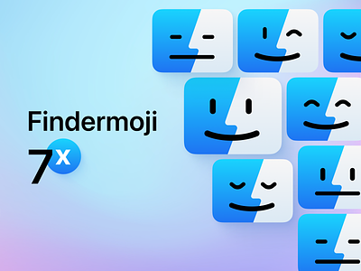 Finder Emojis apple design emoji emoticon emotion expression finder illustration mac macos vector