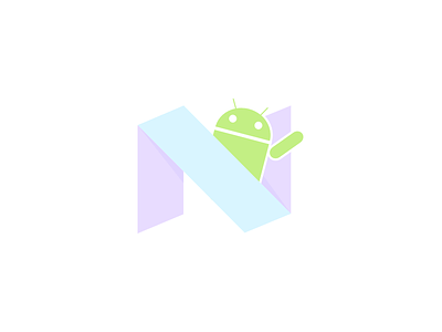 Droid N android android n droid flat illustration