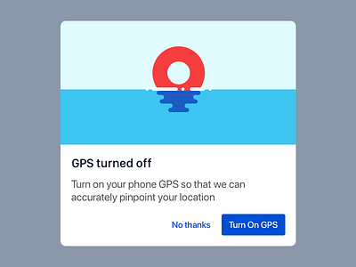 GPS Mobile Dialog dialog gps illustration location mobile mobile design modal tracking ui