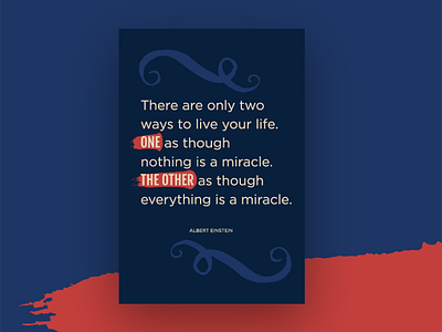 Two Way To Life einstein layout life live miracle poster print quote startup