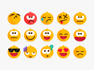 Emoji Set character emoji emoji set emoticons emotions faces hike icon icons illustrations symbol