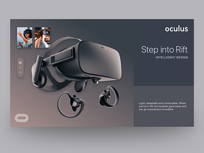 Oculus Rift aspen dailyui landing layout oculus page rift sf vr website