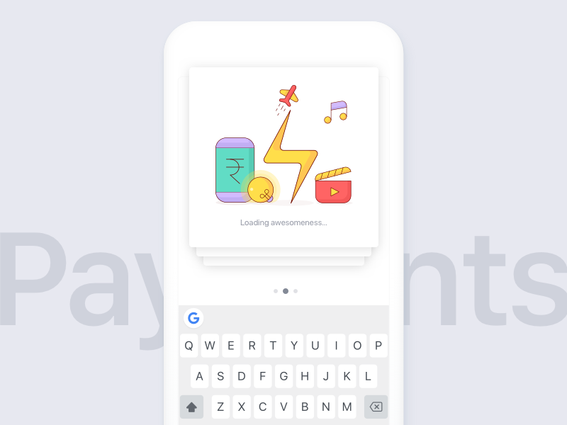 Loading... Payments by Dhananjay Garg on Dribbble