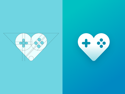 Logo GOTD app game geometry grid heart hike icon identity logo process simple