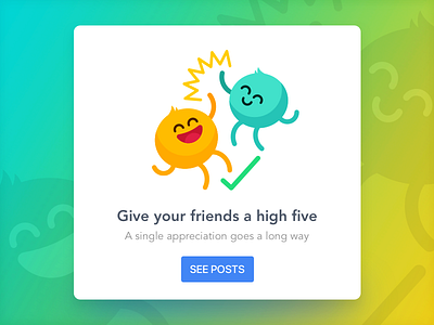 High Five dialog empathy empty state friends high five high5 illustration mobile modal posts