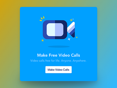 VOIP Popup call camera empty state illustration popup sparkles video voip