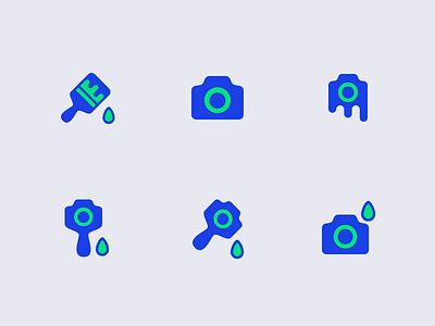 Camera + Themes brush camera drip explorations icon iconset lens paint paintbrush