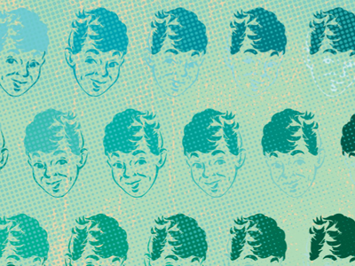 Identity Crisis blue creeper face green pattern