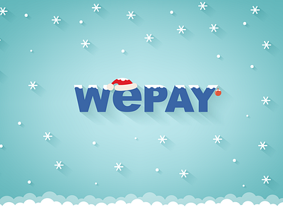 WePay Holiday Logo #2 blue flat design illustration logo