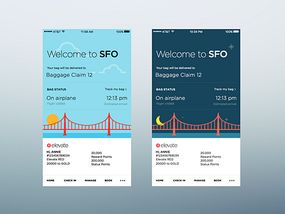 Virgin America - Baggage Claim airport baggage design interaction ios mobile sfo ui ux