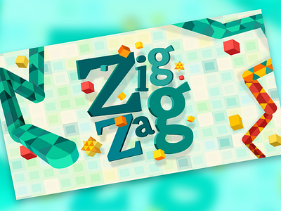 Zig Zag HTML5 Game Promo Graphics application banner game promotion