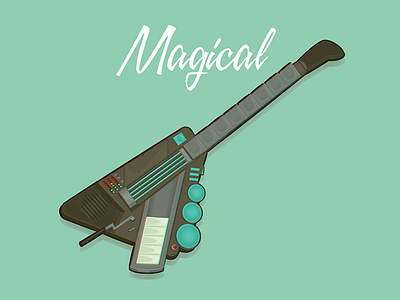 Keytar Magic! adobe illustrator illustrator instrument music retro synth vector art