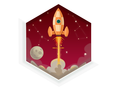 Blast Off! Rocket Icon adobe illustrator icon design illustration illustrator vector art
