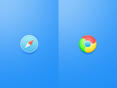 Compass & Chrome blue chrome circle compass google icons theme