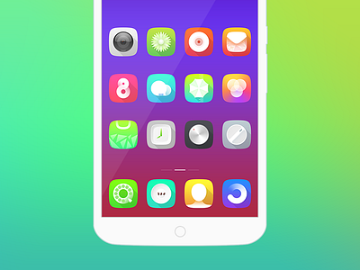 E OS camera color gallery gradient icon mail music os phone squircle theme vibrant