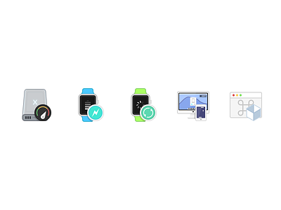 Tiny icons #2 app charge color continuity hdd icon mac meter stroke sync watch yosemite
