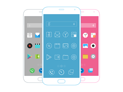 Meizu flat flyme icon line meizu mockup phone vector