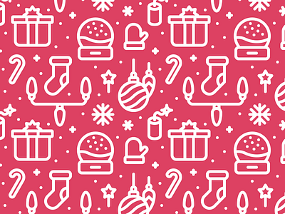 Holiday Pattern christmas gift holiday icon line pattern snow