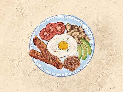 English Breakfast drawing graphic design illustration