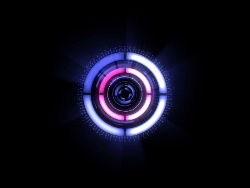 Spin circle circle color cool design dynamic effect light line technology ui