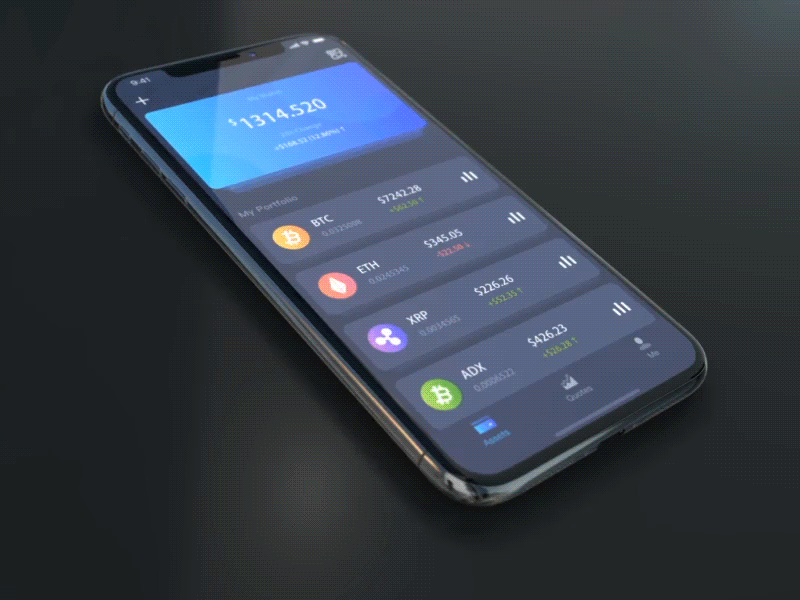 Crypto application animation aftereffects animation app crypto interface iphone motion nice product ui