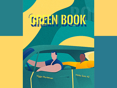 Green Book beautiful color design gradient illustration vector