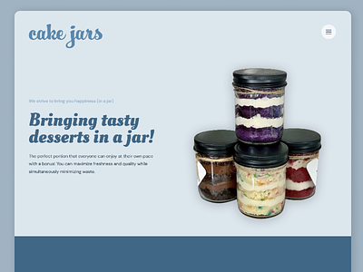 Cake Jars Homepage - V4 clean homepage minimal ui ux web design website