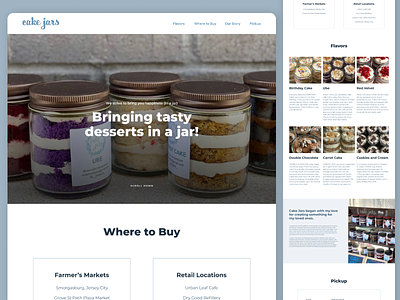 Cake Jars Homepage Exploration v6 clean homepage minimal ui ux web design website