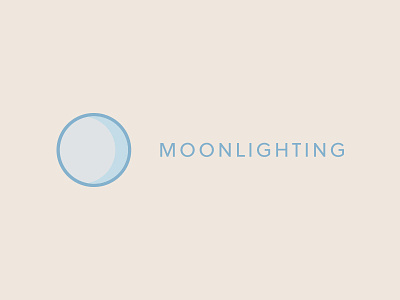 Moonlighting Logo blue clean logo moon