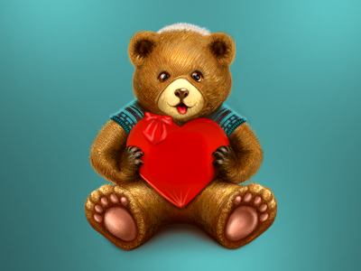 bear bear gift gisterson heart icon illustration love toy valentine virtual